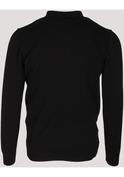 Erkek Polo Yaka Triko Siyah Slim Fit Yarım Fermuarlı Balık Sırt Desenli Pamuklu Kazak Ncs Jeans 3006-siyah Siyah Erkek Polo Yaka Triko Siyah Slim Fit Yarım Fermuarlı Balık Sırt Desenli Pamuklu Kazak Ncs Jeans 3006-siyah Siyah