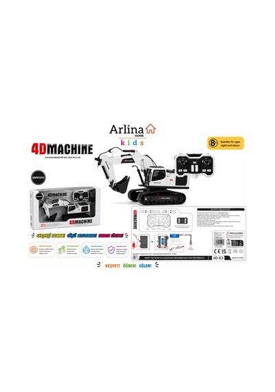 4d-e3 Metal Değişebilen 3 Başlıklı Duman Atan İş Makinası Beyaz