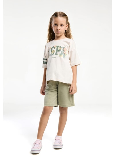 U.s. Polo Assn. Premium Kız Çocuk Rahat Kalıp Oversize Pamuklu Yazılı Kısa Kollu Şortlu Pijama Takım Bej U.s. Polo Assn. Premium Kız Çocuk Rahat Kalıp Oversize Pamuklu Yazılı Kısa Kollu Şortlu Pijama Takım Bej