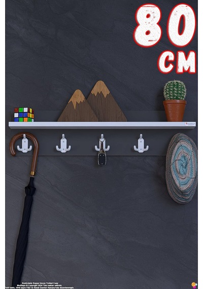 Kedi 15 Kancalı Hol Askısı 3'lü Set 76,4x19 Cm - Şık Tasarım, Çok Amaçlı Düzenleyici Ve Yer Tasarrufu Gri
