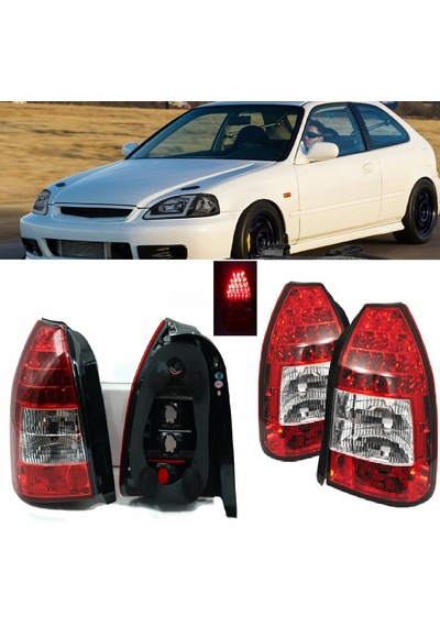 Honda Civic 1996-2001 H.b 3.kapı Kırmızı Beyaz Ledli Stop