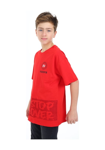 Toontoy Kids Toontoy Erkek Çocuk Bv Baskılı Tişört Kırmızı