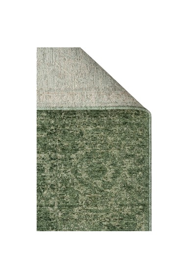 Shiraz Shr 02 Green Vintage Eskitme Tarzı Yumuşak Dokulu Salon Halısı Oturma Odası Halısı Yeşil