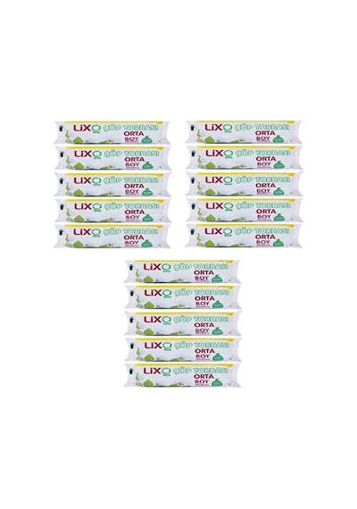 Lixo Orta Boy Çöp Torbası 15 x 20'li 55 x 60 CM
