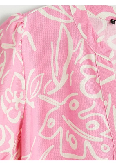 Lc Waikiki Pembe Kaçık Yaka Beli Kuşaklı Elbise