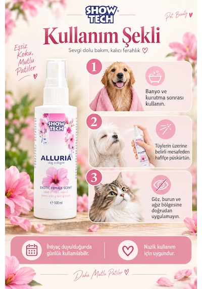 Showtech Alluria Dişi Kedi Ve Köpek Parfümü 100 Ml