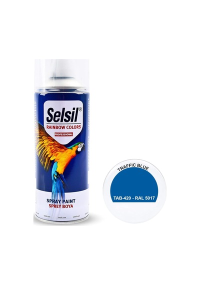 Selsil Rainbow 400 Ml Sprey Boya Trafik Mavi Genel