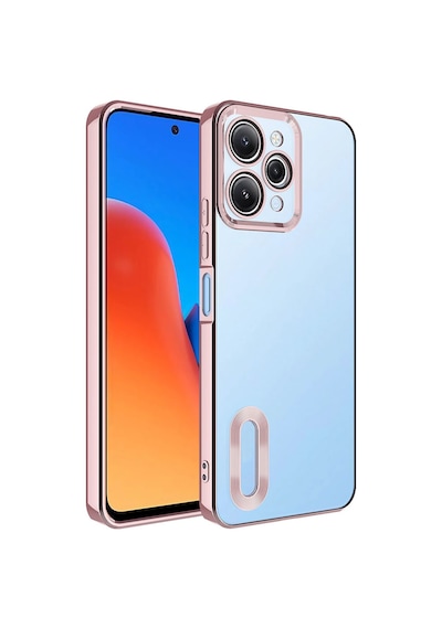 Xiaomi Redmi 12 Kılıf Kamera Lens Korumalı Logo Gösteren İnce Hafif Pazarplus Gümüş