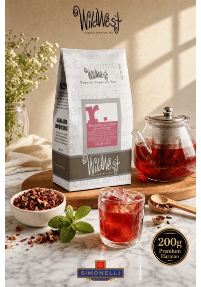 Wildwest Rhubarb Cocktail Meyve Çayı Gurme Dökme Meyve Harmanı 200 G