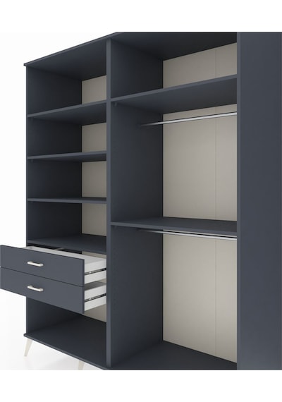 Kronos Gardrop 6 Raflı 2 Çekmeceli 2 Askılı 176x59x221 Antrasit-antrasit Antrasit Kronos Gardrop 6 Raflı 2 Çekmeceli 2 Askılı 176x59x221 Antrasit-antrasit Antrasit