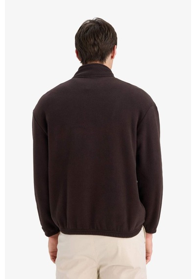 Defacto Boxy Fit Dik Yaka Yarım Fermuarlı Polar Sweatshirt E8632ax25wnbn116 Kahve Defacto Boxy Fit Dik Yaka Yarım Fermuarlı Polar Sweatshirt E8632ax25wnbn116 Kahve