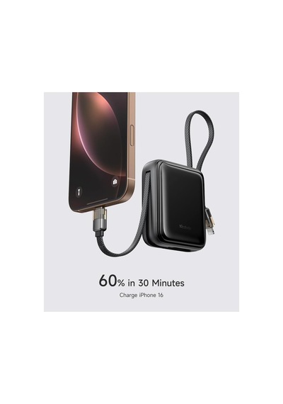 Mc-2550 10000mah 22.5w Dahili Kablolu Mini Powerbank