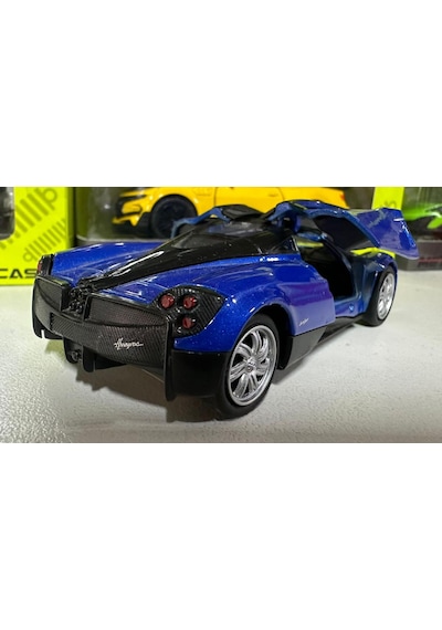 Oyuncak Metal Model Araba 1/36 Çek Bırak Mavi Pagani Huayra