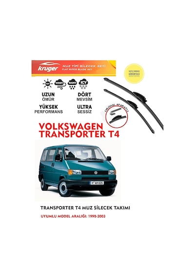 Volkswagen Transporter T4 Silecek Silgi Silgeç Silgeç Silgi Takımı 2001 Model Araca Özel Aparat