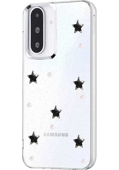 Newface Samsung Galaxy A36 Fiyonk Desenli Kapak - Desen 7 Beyaz