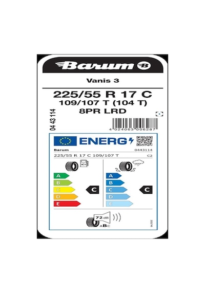 Barum 225/55 R17c 109/107t 104t Vanis 3 8pr Yaz Lastiği 2026