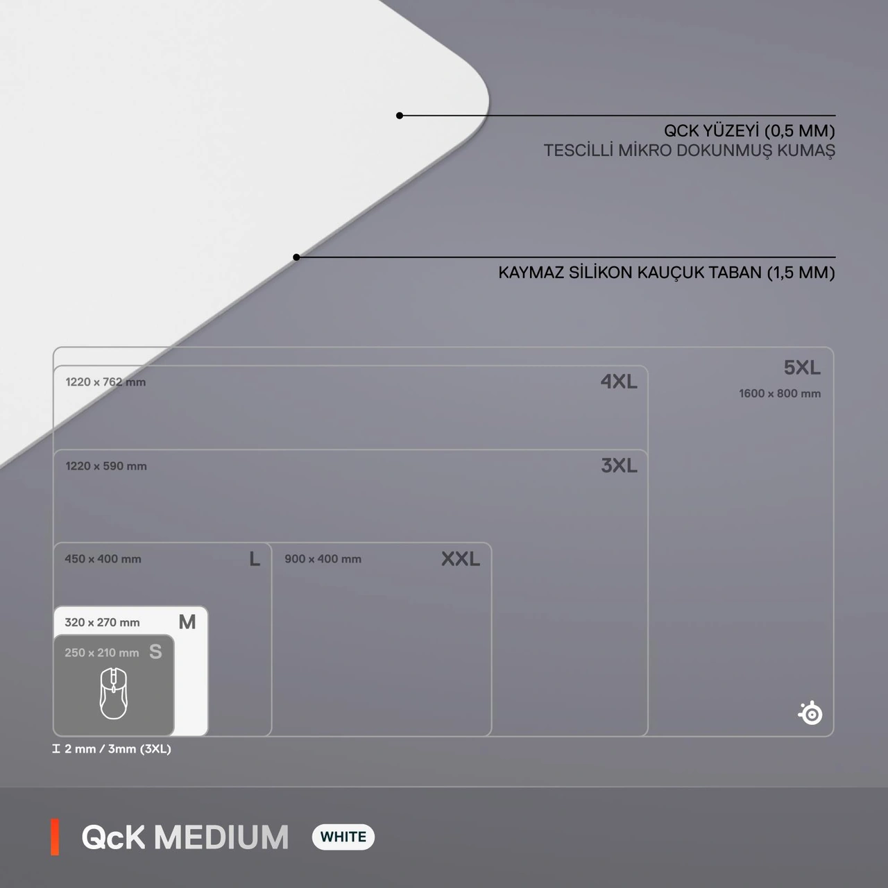 Steelseries Qck Medium Gaming Oyun Mousepad - Beyaz