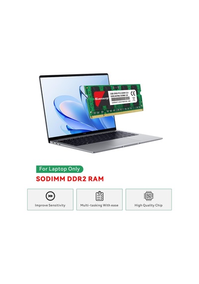 4 Gb Kit 2 X 2 Gb Ddr2 667 Mhz Sodimm Ram Pc2-5300 Pc2-5300s 1,8 V Cl5 200 Pin 2rx8 Ecc İçerm