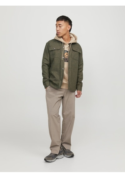 Jack & Jones Jcoblack Melange Darren Gömlek 12244891 Yeşil