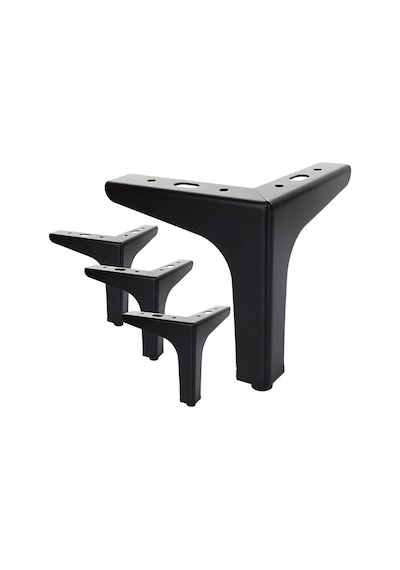 12 Cm Modern Model Siyah Metal Mobilya, Dolap, Koltuk, Kanepe, Tv Ünitesi Ayakları Metal 12 Adet Siyah