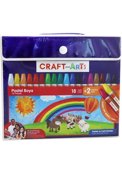 Craft And Arts U1518 18+2 Renk Çantalı Pastel Boya