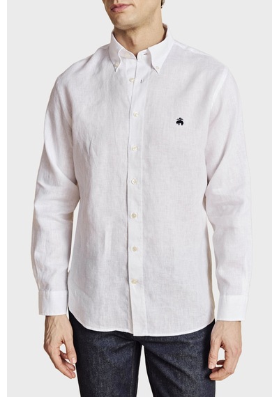 Brooks Brothers Düğmeli Yaka Regular Fit %100 Keten Uzun Kollu Gömlek Erkek Gömlek Bbss26msh022100 Beyaz Brooks Brothers Düğmeli Yaka Regular Fit %100 Keten Uzun Kollu Gömlek Erkek Gömlek Bbss26msh022100 Beyaz