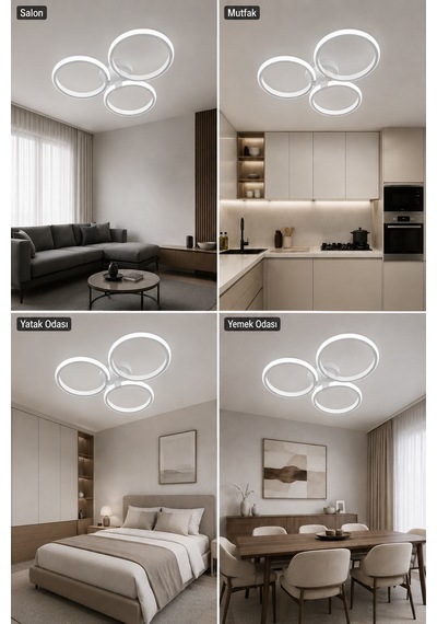 Yuno Led Plafonyer Avize Beyaz Işık