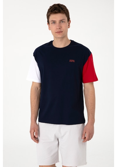 U.S. Polo Assn. Erkek Comfort Fit Bisiklet Yaka Lacivert Tişört 50306921-VR033