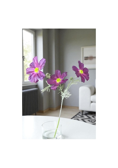 Yapay Çiçekçiniz Islak Dokulu 60 Cm Yapay Gelincik Çiçeği Gerçekçi Görünümlü Dekoratif Salon Ve Masa Çiçeği mor