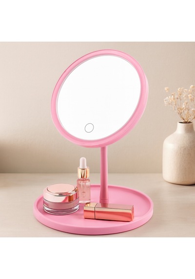 Dokunmatik Led Makyaj Aynası Usb Şarjlı 3 Kademe 17.5cm 360 Çok Renkli