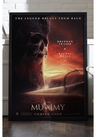 The Mummy Siyah Ahşap Çerçeveli Poster, Film Duvar Tablosu