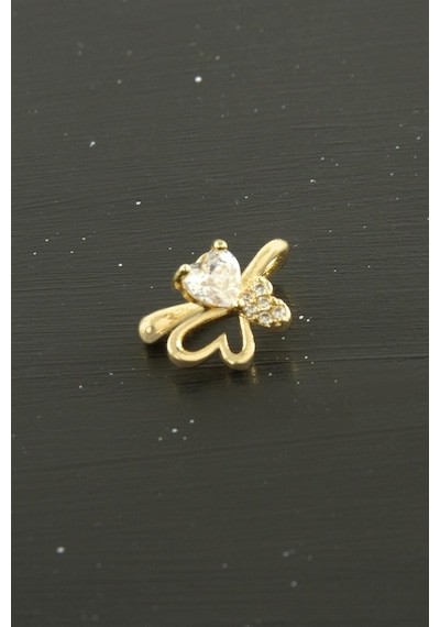 - 767 - Tragus Zirkon Taşlı Piercing 1 - Glblseme - Adet Sarı