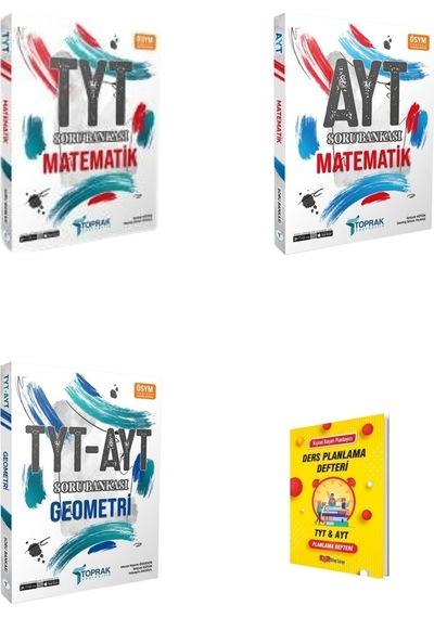 Toprak Tyt - Ayt Matematik Ve Geometri Soru Bankası + Planlama Defteri