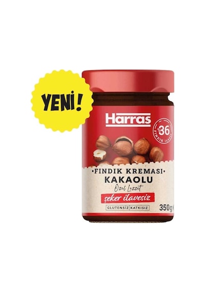 Şeker İlavesiz Kakaolu Fındık Kreması 350 G X 2 Adet - Sürülebilir Çikolatalı Fındık Ezmesi