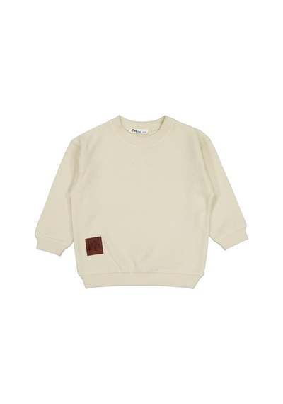 Civil Boys Karyoka Dikişli 2-5 Yaş Sweatshirt - Bej Taş Rengi
