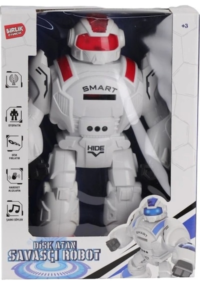 Mey İthalat 27115 Kumandalı Disk Atan Süper Robot -birliktoys