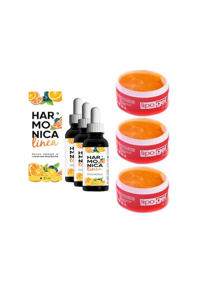 Harmonica Linea 30ml Damla 3 Adet + Lipo Gel Bölgesel Vücut Bakım Jeli 150ml 3 Adet