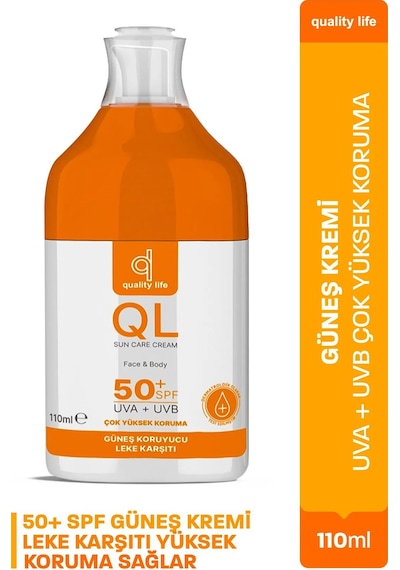 Quality Life Ql Vücut Güneş Kremi SPF50+ 2 x 110 ML Quality Life Ql Vücut Güneş Kremi SPF50+ 2 x 110 ML