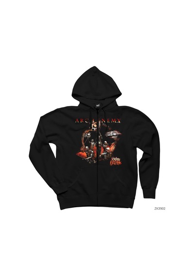 Arch Enemy Khaos Legions Siyah Fermuarlı Kapşonlu Sweatshirt