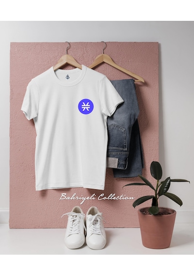 Oversize Stacks Stx Coin Cep Tasarımlı Unisex T-shirt Beyaz