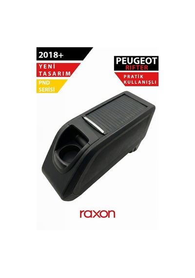 Peugeot Rifter 2018+ Araç İçi Özel Kol Dayama Siyah Konforlu, Dayanıklı & Tam Uyumlu