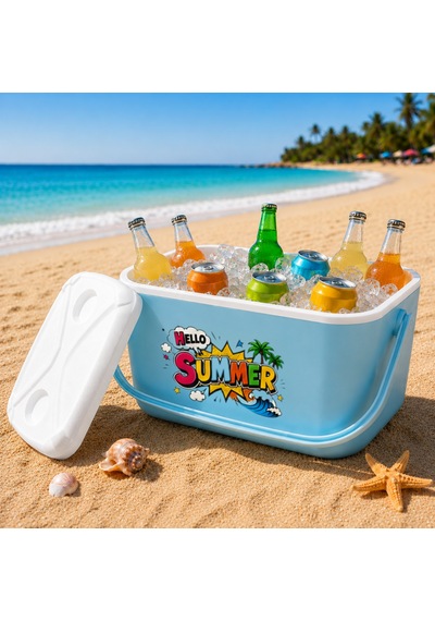 20 Lt Buzzy Retro Buzluk Termos 1179 Cooler Box -402 Açık Mavi