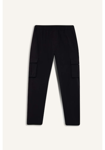 Defacto Defactofit Standart Fit Kargo Cepli Standart Paça Dokuma Sporcu Jogger F2308ax25wnbk81 Siyah