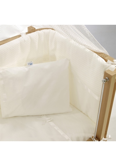 Meltem Kids Mood Sallanır Ahşap Anne Yanı Beşik 50x90 CM Naturel - Ekru