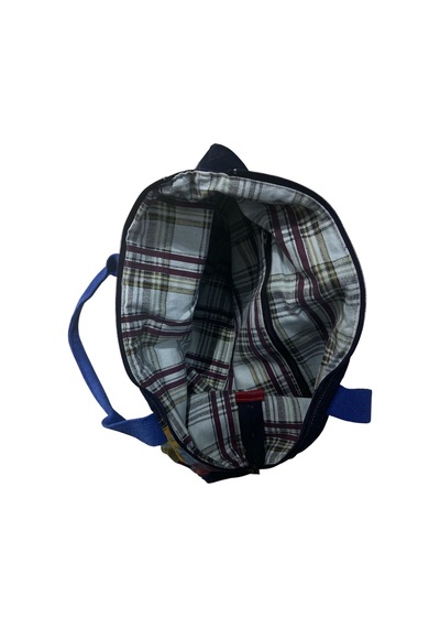 Vintage Salaş Çok Renkli Orta Boy Günlük Seyahat Gezi Omuz Çantası 36cmx34cm Mavi