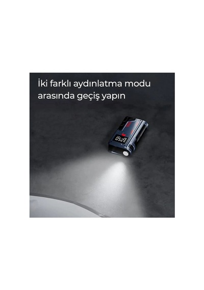 12v Akü Takviye Cihazı 1000a Lastik Şişirme Hava Kompresörü Powerbank Led Işık-çakarlı