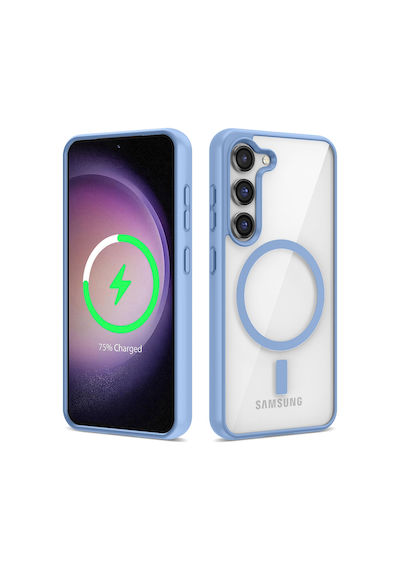 Zore Galaxy S23 Uyumlu Magsafe Wireless Şarj Özellikli Silikon Nvth Ege Kılıf-mavi