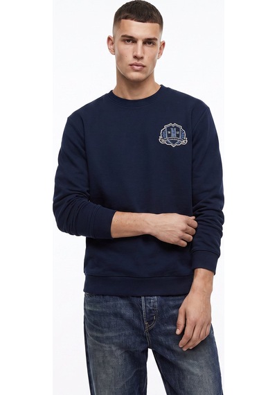 Mustang Lacivert Erkek Sweatshirt M6wm-swt1040