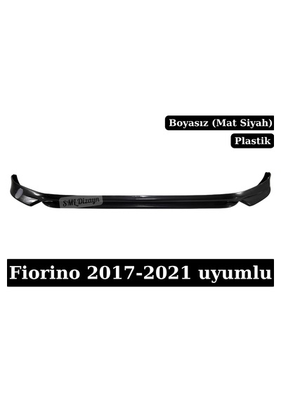 Fiat Fiorino 2017-2021 Uyumlu Ön Tampon Eki - Boyasız Mat Siyah Plastik Karlık Lip