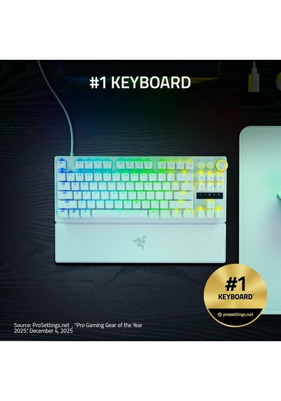 Razer Huntsman V3 Pro Tkl Beyaz Mekanik Oyuncu Klavyesi 8khz Hyperpolling Analog Optik Switch Rapid Trigger Abd Qwerty Rz03-05521000-r3m1